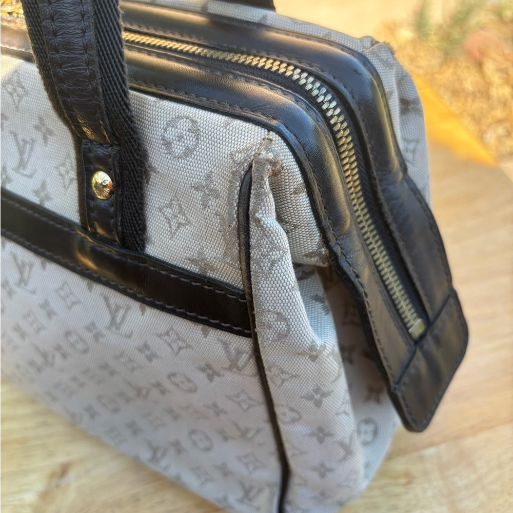 Louis Vuitton Mini Lin Josephine Monogram Cream/Brown Canvas & Leather Satchel - Picture 4 of 16